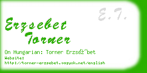 erzsebet torner business card